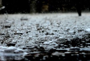 Rainfall into a puddle